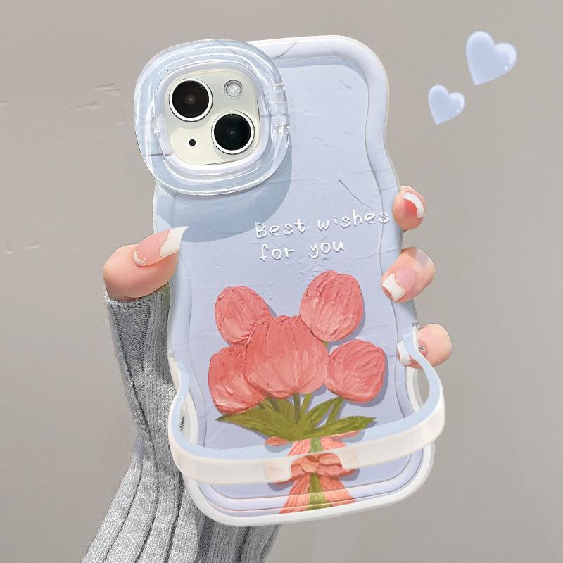 

Масляная живопись Тюльпаны Подходит для чехла для мобильного телефона Apple 15 Promax Opporeno13 Кронштейн 14 Силикон 16 Защитная крышка iphone 16