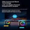 Mini Portable Bluetooth Speaker With Phone Holder, Rgb Lights, Super Bass & 10H Playtime For Travel