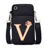 Lightweight Multifunctional Oblique Span Bag Fashion Kapibara Letter Print Black Change Bag Casual Shoulder Bag