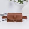 Stylish And Minimalist Solid Color Waist Bag for Women, Featuring a Unique Iron Ring Design, Perfect As a Gift