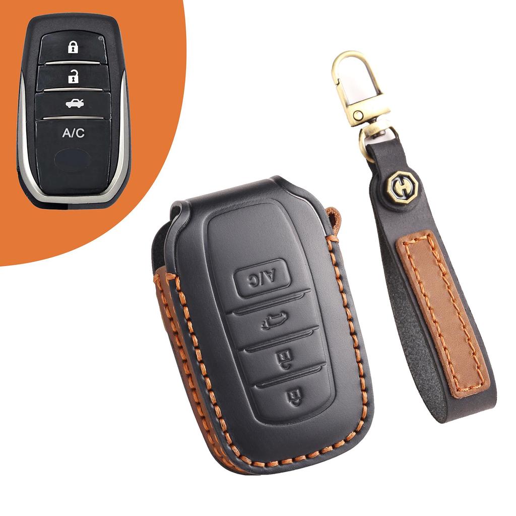 Suitable for 2017 model Toyota CHR RAV4 Corolla Camry Handmade Cowhide High-End Car Key Cover