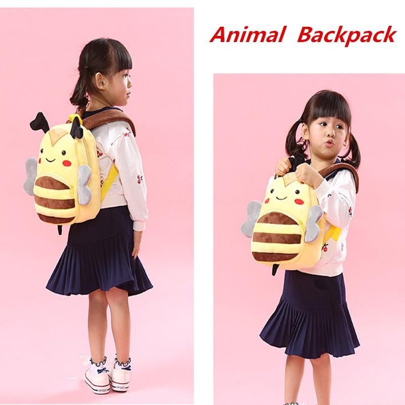 3D Cartoon Plush Children Backpacks Kindergarten Schoolbag Animal Kids Backpack