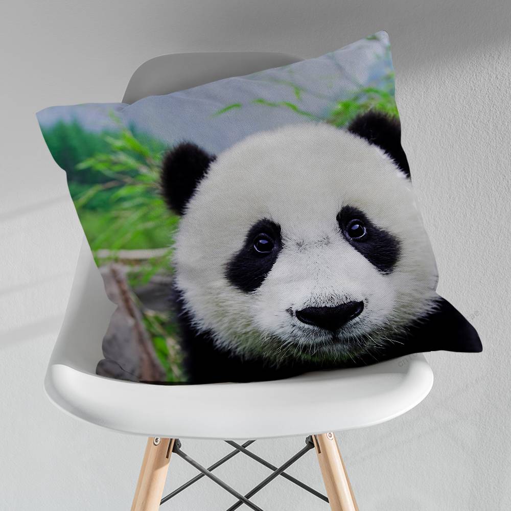 Cute Animal Panda Pillow Over Living Room Sofa Cushion Cover Home Decoration Bedroom Room Bed Pillow Cover
