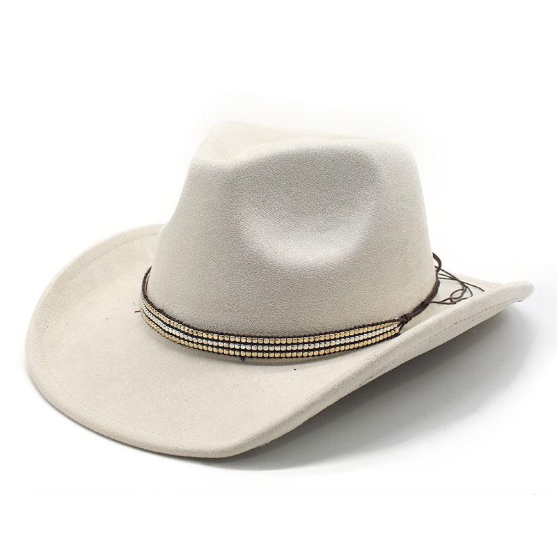 Suede High-End Top Hat, Retro Cowboy Hat For Men And Women, Western Tibetan Famous Cow Head Felt Hat