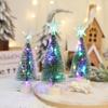 Mini LED Christmas Tree with Glowing Pine Needles - Desktop Ornament and Gift