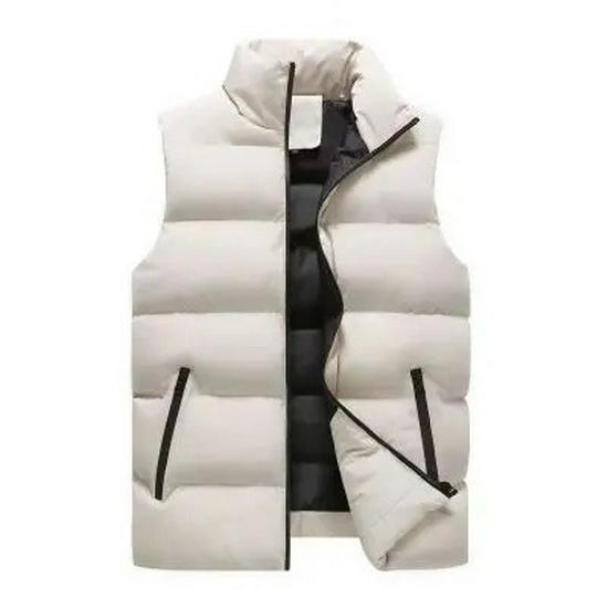 

Unisex Warm Cotton Padded Vest for Autumn & Winter - Thick, Solid Color, Versatile Sleeveless Jacket 5XL хаки