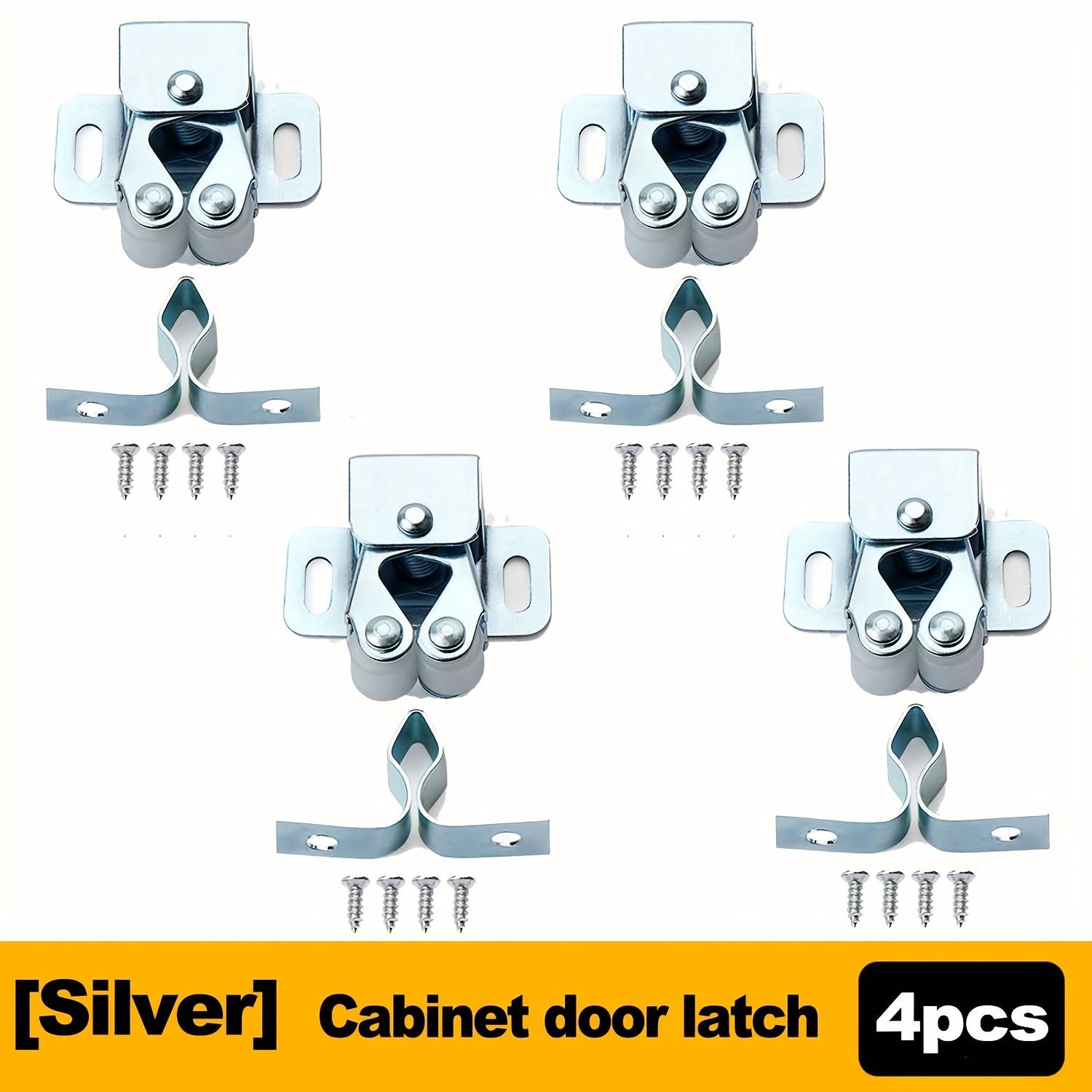 4pcs [Vintage Double Roller Door Locks] Vintage Cabinet Door Locks Set - Rustic Double Roller Catch Hardware, Durable & Secure