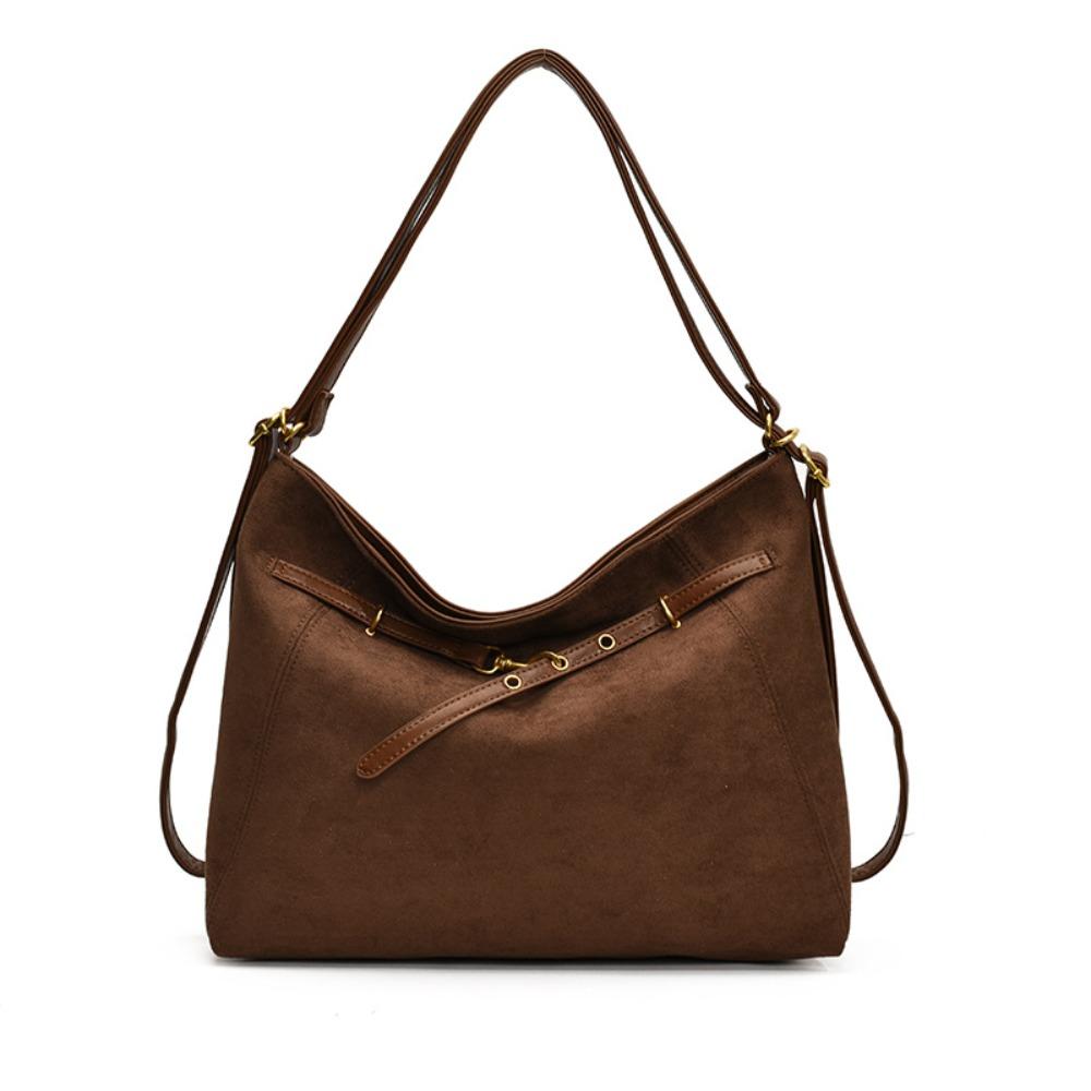 Vintage Retro Crossbody Backpack Large Capacity Commuting Shoulder Bag Cute Suede Tote Bag  Holiday