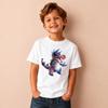 Kids Pokemon Krookodile Print Short Sleeve T-Shirt Boys Cartoon Graphic Casual Tee Children Birthday Gift