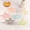 Hair Claw Hollow Five-Pointed Star Shape Hair Clip Medium Size Back Head Shark Hair Claw Anti-slip Teeth Strong Grip Hair Accessory