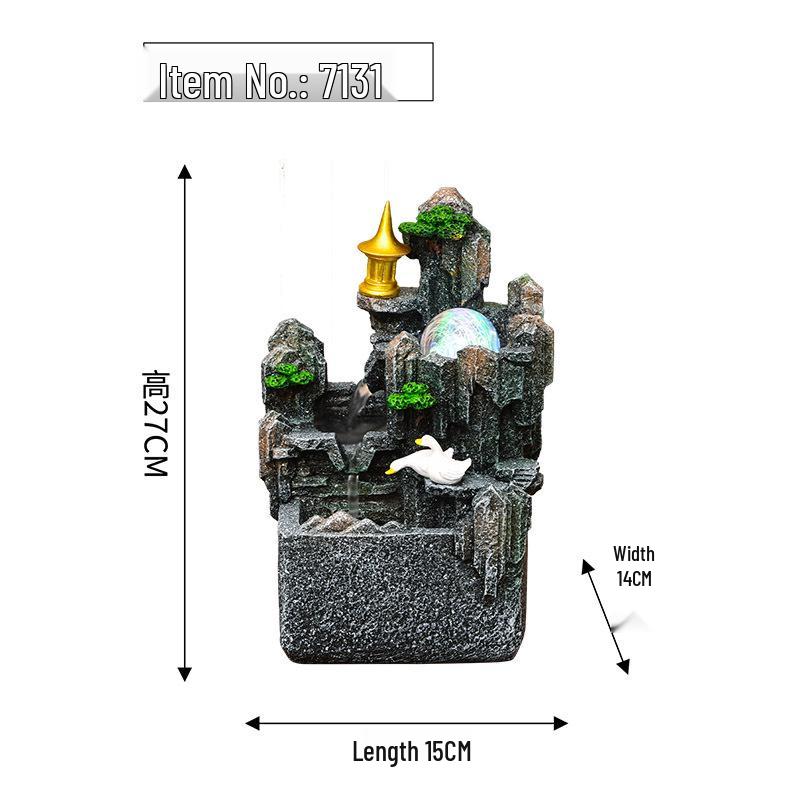 Desktop Water Feature: Micro-Landscape Humidifier for Living Room, Office, or Study - Perfect Housewarming Gift