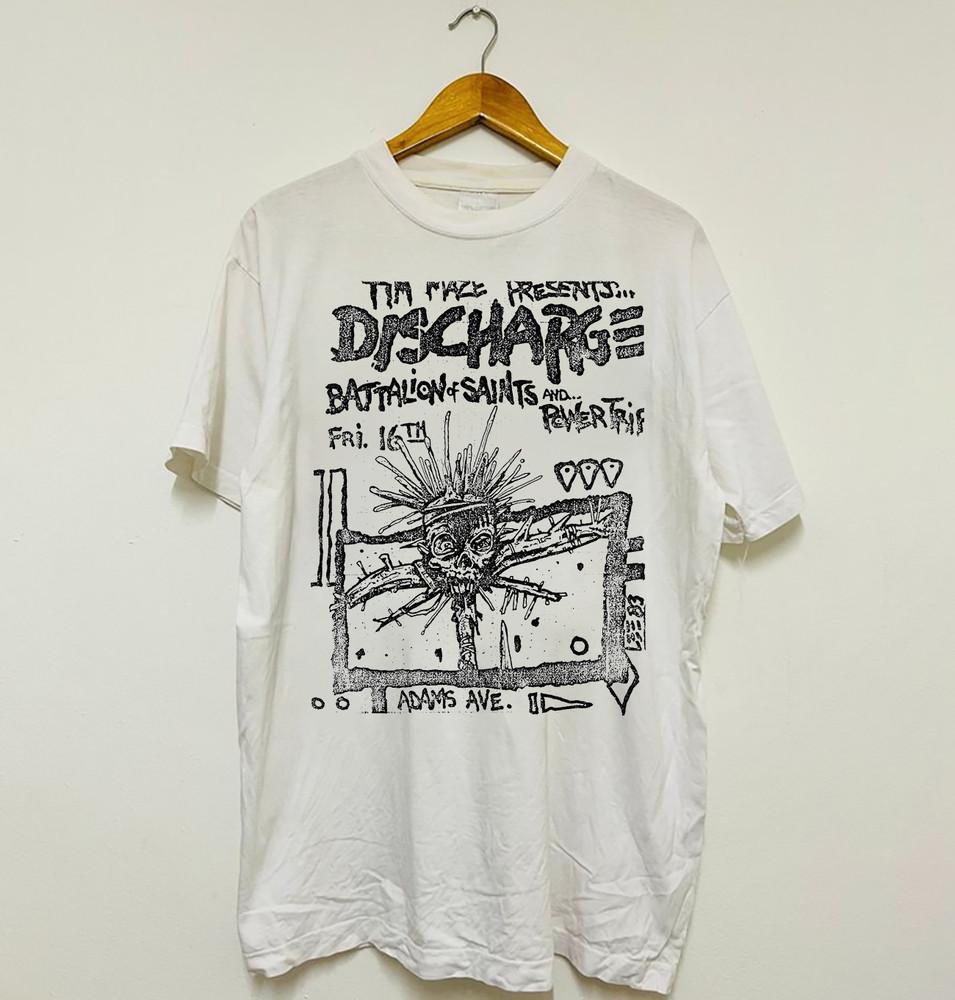 

Discharge Band Battalion of Saints Unisex TShirt Cotton S2345XL PR428 Unisex T-Shirt S