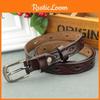Genuine Leaf Graphic Leather Women Waist Belt Retro Pin Closure Daily Decoration
