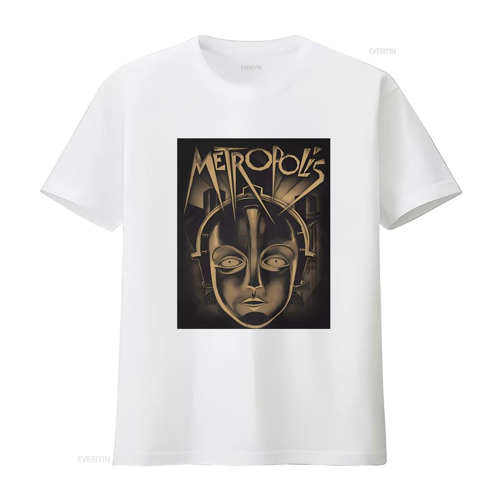 Plan 9 Metropolis Face T Shirt Retro Futuristic Design High Quality Print Perfect for Sci Fi Fans vintage Washed Slightly