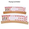 2pcs Professional Wood Playing Card Poker Cards Holder Tray Rack For Children Elderly