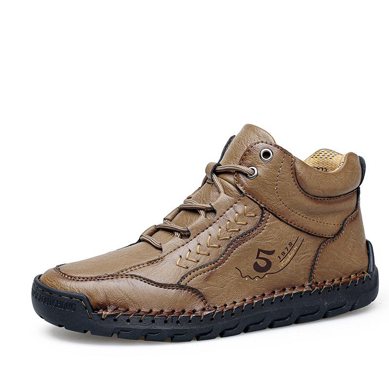 Large size new Martin boots men's fashion men's boots men's spring and autumn new mid-top men's shoes outdoor casual short boots