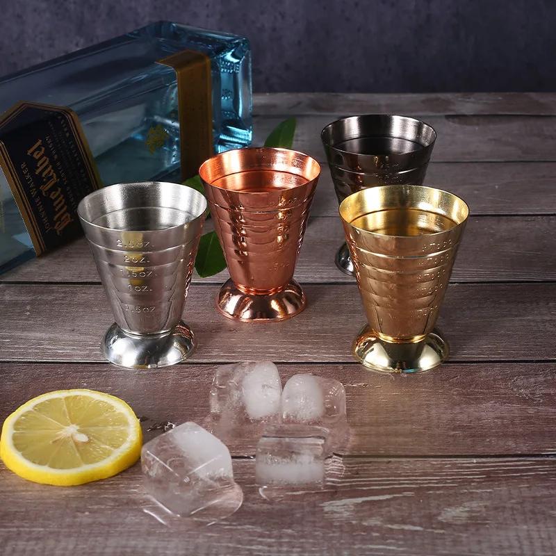 75ML Stainless Steel Measure Cup Cocktail Tool Bar Mixed Drink Accessories 3 In 1 Cocktail Tools Bar Jigger Cup
