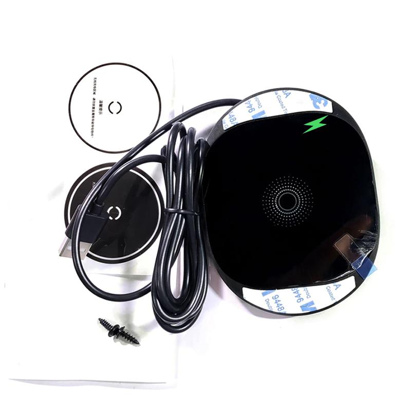 25mm Bezdrátová nabíječka s dlouhým dosahem neviditelná mramorová stolní nábytková stůl skrytá adsorpce pro iPhone 12 13 Pro Samsung S21