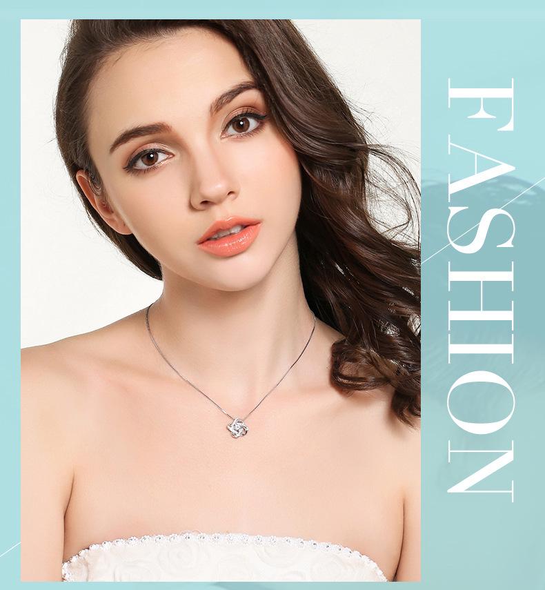 Jinjiahua Eternal Star Diamond Pendant - Ancient Silver Korean Fashion Clavicle Necklace
