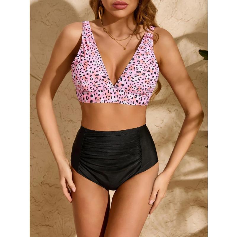 

Sexy Bikini Set Women s Two-Piece Swimsuit Tight Fit Cross-Border Wholesale New Arrival 2025 from Mainland China AE Stock S розовый