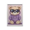 Plakat Miś W Fioletowym Hoodie Plakat Miś W Fioletowym Hoodie, 70X100 Cm, Bez Ramy, Płótno Premium Na Blejtramie
