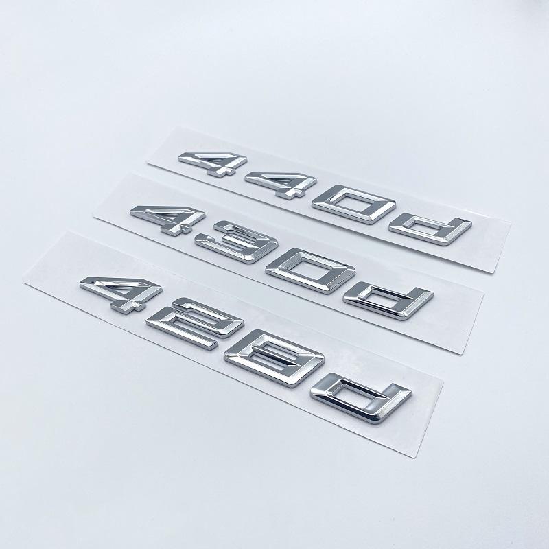 New Numbers Letters 420d 428d 430d 435d 440d ABS Emblem for BMW 4 Series F32 F33 F36 G22 G23 Car Trunk Nameplate Logo Sticker