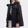 FILA 2023 Winter New Fashion Simple Loose Warm Hooded Jacket Women outerwear Black F11W348906F-BK