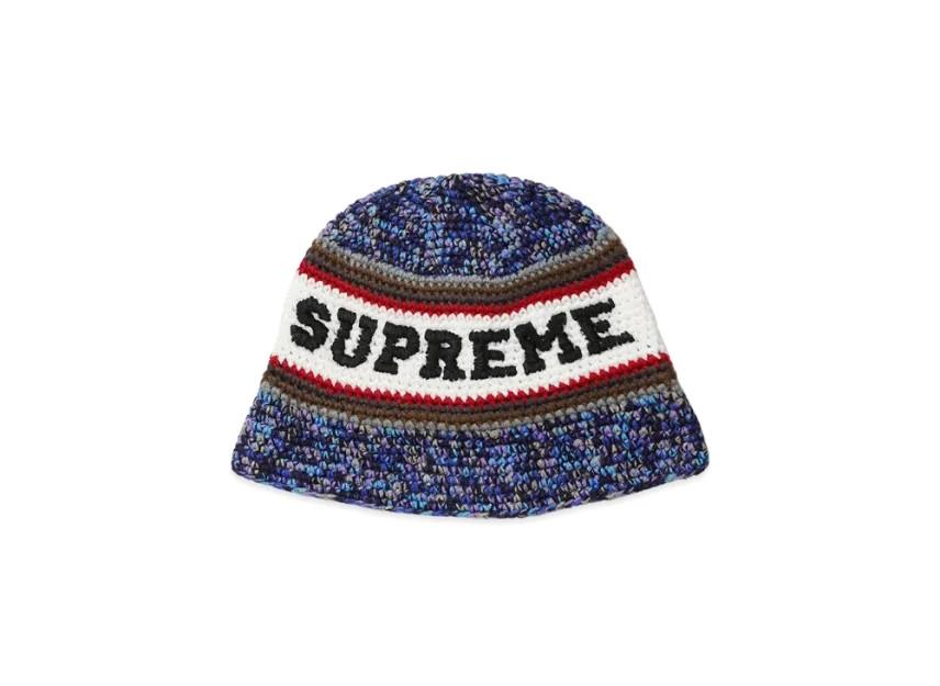 Supreme Knit Logo Crusher  Navy One-Size