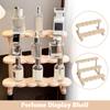 2/3 Tier Display Riser Stand Wooden Perfume Display Shelf Figure Doll Storage Rack Desktop Organizer Figure Display Case