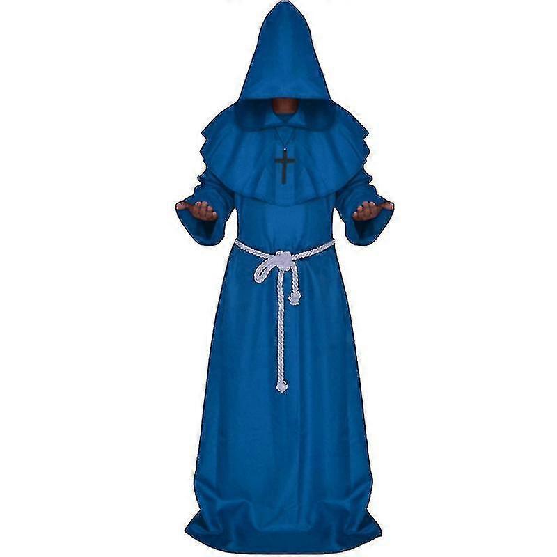 Dospělý Mnišský Roucho s Kapucí Plášť Čepice Středověký Kněz Cosplay Kostým