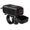 Motorcykel USB Telefonladdare, Vattentät Dubbelport QC3.0 USB Snabbladdare med 12V Voltmeter och På/Av Strömbrytare & 10A Säkring, SAE Till USB Adapter