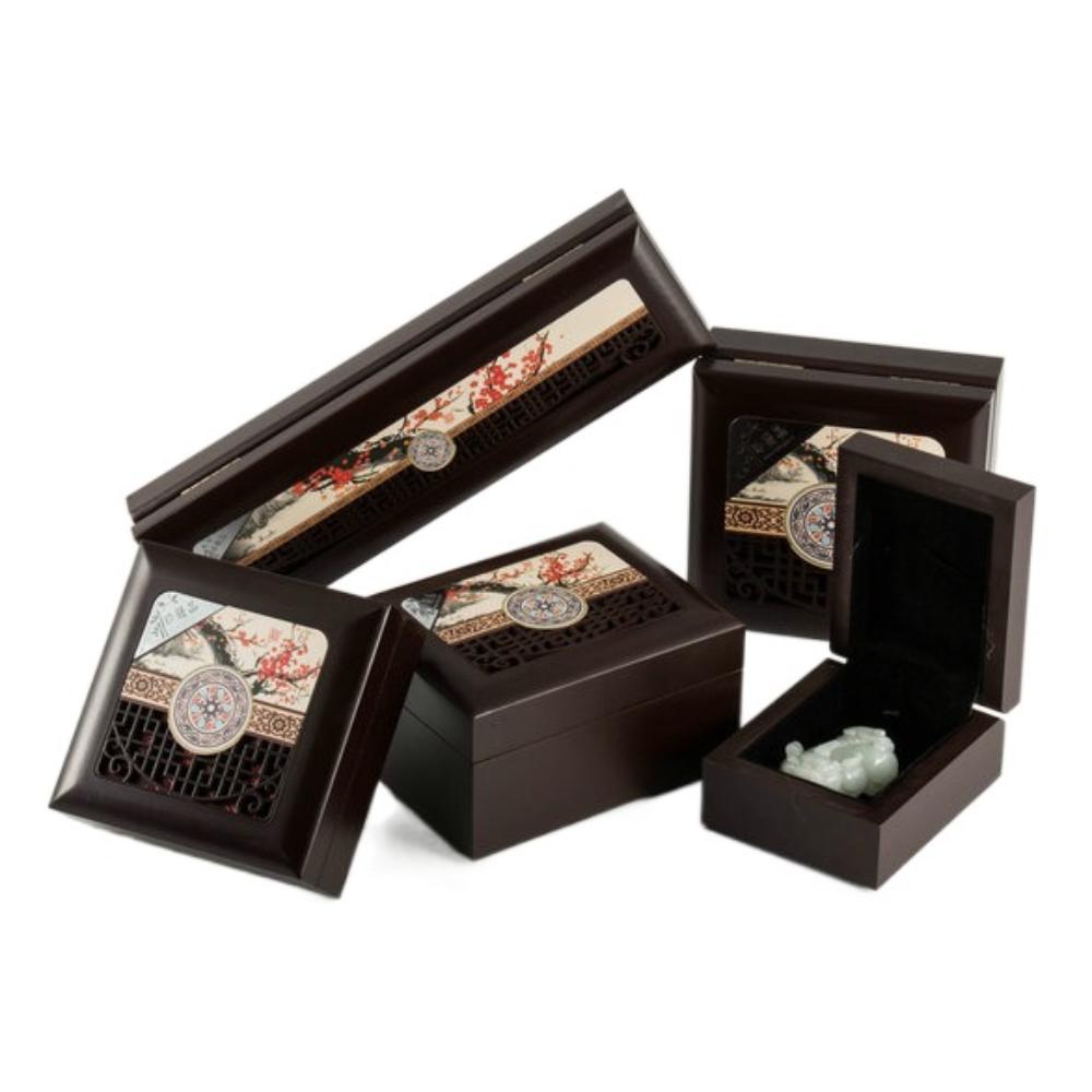 Bracelet Necklace Jewelry Display Box Pedant Vintage Trinket Case Wooden Jewelry Box  Gift Box