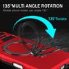 For iPhone 16 Pro Max Magnetic Case Ring Kickstand PC+TPU Drop-Proof Protective Cover