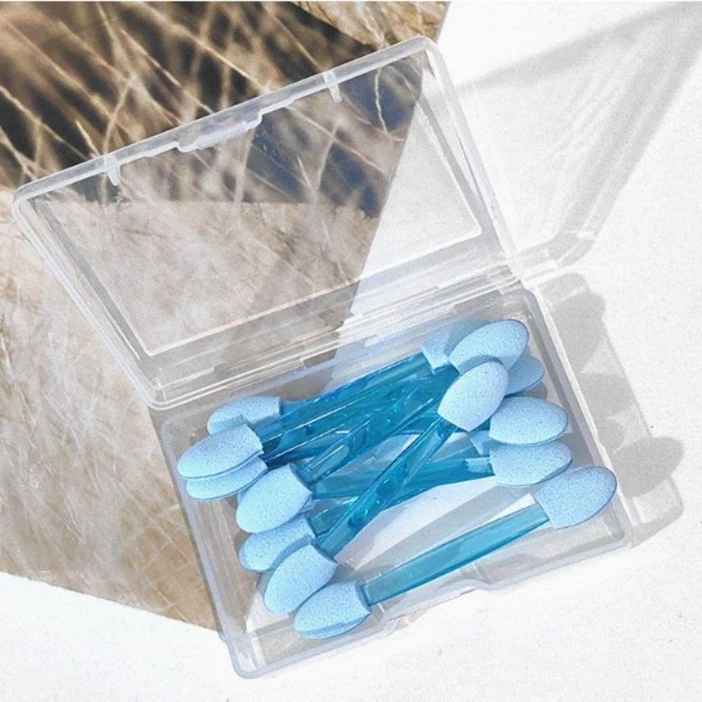 10pcs Portable Eyeshadow Stick Brush Double Sided Disposable Eyeshadow Brush Smudge Eye Nail Brush
