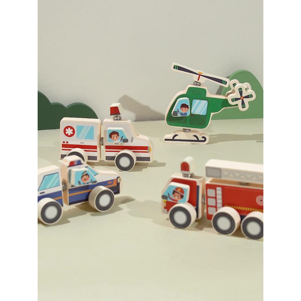 Children's Traffic Dinosaur Creative Three-dimensional Building Block Puzzle Toy