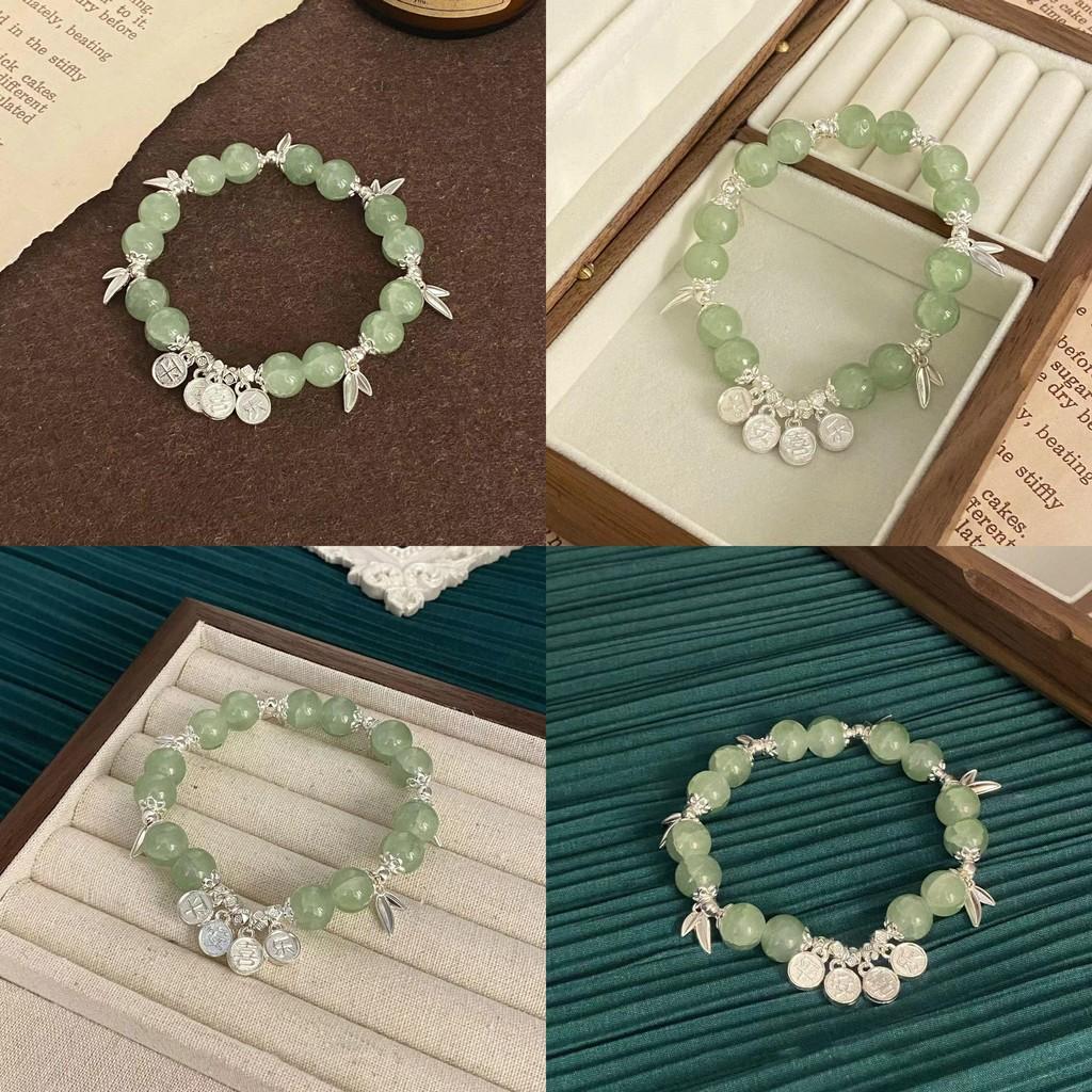 Modern Chinese Style Geometric Leaf Design Bracelet For Women Alloy Plated Jewelry