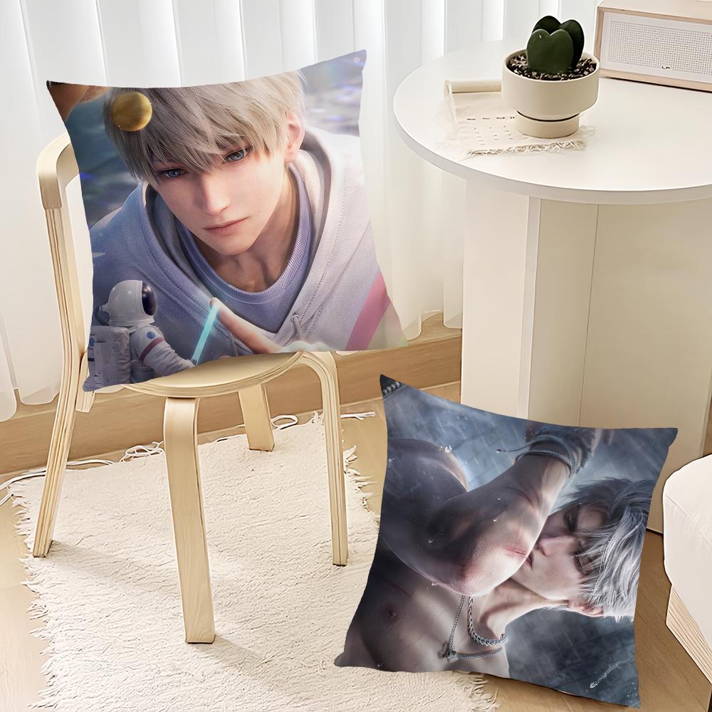 Hot Game Love And Deepspace Pillow Case Sofa Living Room Bedroom Headboard Backrest Cushion Square Cushion Nap Time