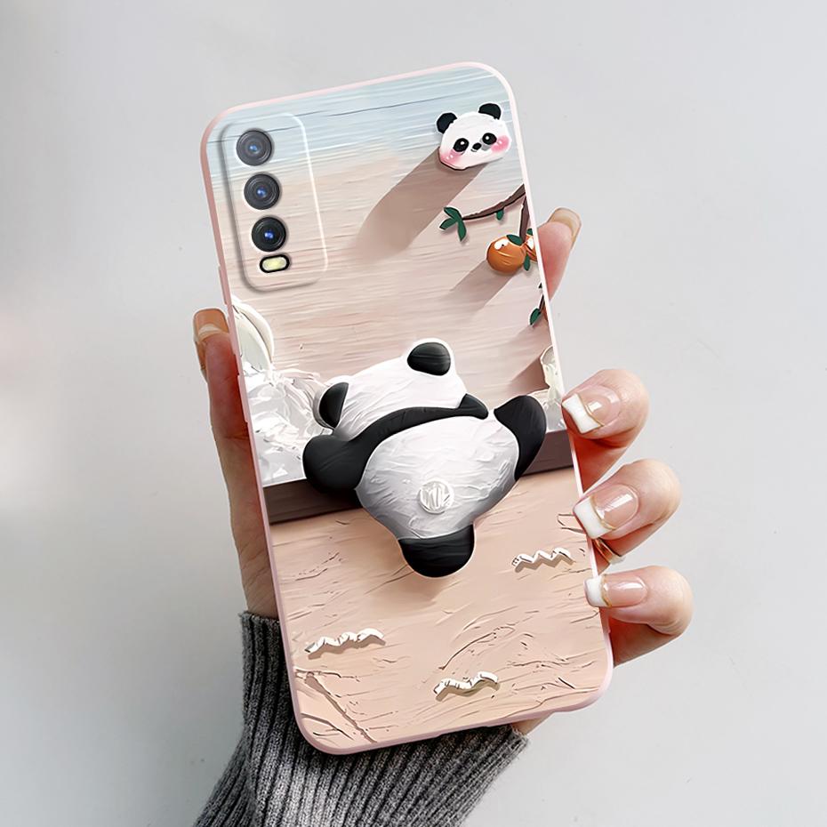 Soft Case For Vivo V2027 Cover Vivo Y11s Y12s Y12a Y20 Y20s Y20i Phone Cases Cute Rabbit Panda Pattern Silicon Capas For Y20 20S
