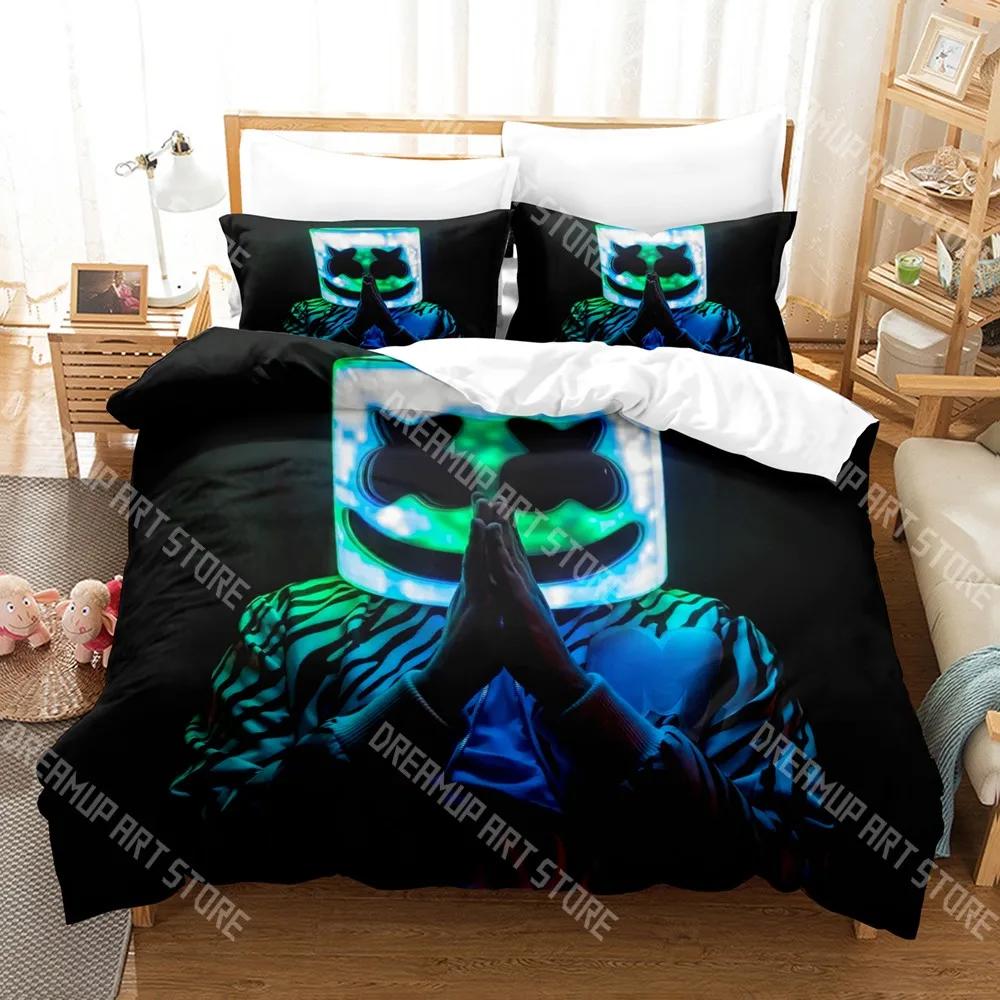 Set Lenzuola DJ Marshmello Stampa 3D Singolo Twin Full Queen King Size Hip Hop Set Letto Aldult Bambino Camera da Letto Set Copripiumino