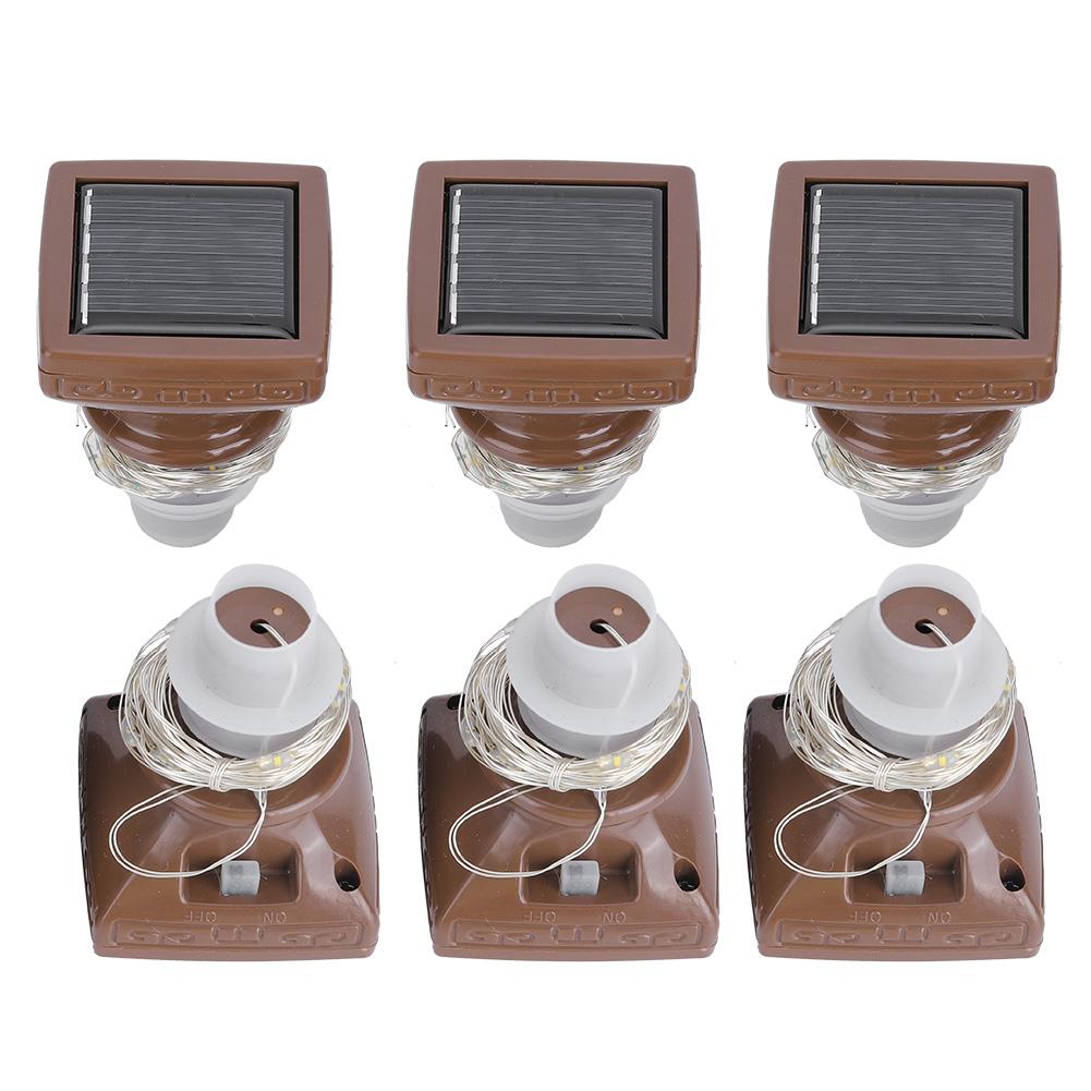 6PCS 20LED Solar String Lights Waterproof Wine Bottle Cork Lamp for Wedding Party Decoration