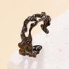 Retro Irregular Lava Pleated Texture Adjustable Stainless Steel Ring