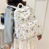 Cute Line Puppy Dog Print Backpack Large Capacity Schoolbag  Delicate Personality Trendy Student Bags Casual Travel Bags