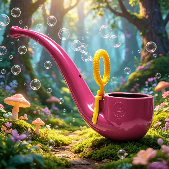 Soap Bubble Pipe 3D Printed Bubble Blower Wand Retro Style Bubble Maker for Kids & Adults Outdoor Backyard Play Fun