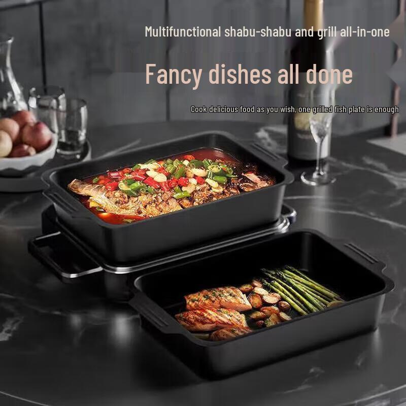 Thick Non-stick Carbon Steel Rectangular Roasting Pan