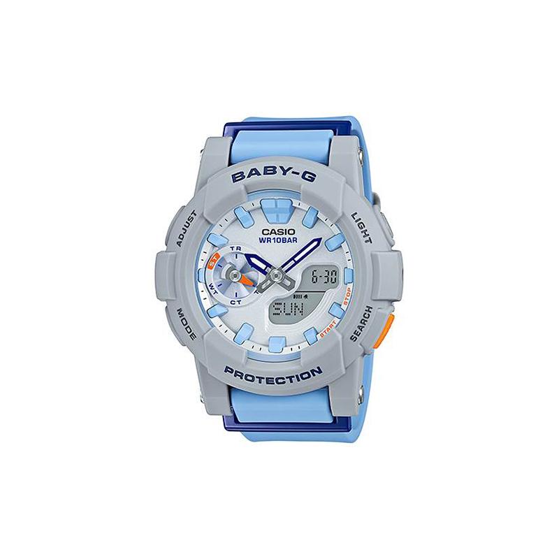 

Casio BABY-G Runner Stopwatch Quartz Movement Resin Strap Japanese and Korean Watch Women s Watch Blue Dial BGA-185-2A синий