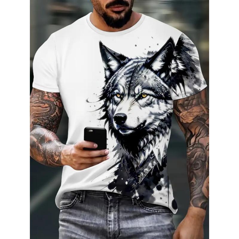T-Shirts Oversize Eagle Graphic T-Shirt Summer Short Sleeve Tops Tees Oversized Fashion Animal Men T-Shirt Vintage Men's Clothes