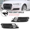 2PCS Front Bumper Foglight Cover Grill Grille Fit A6 C7 2014-2018 Black