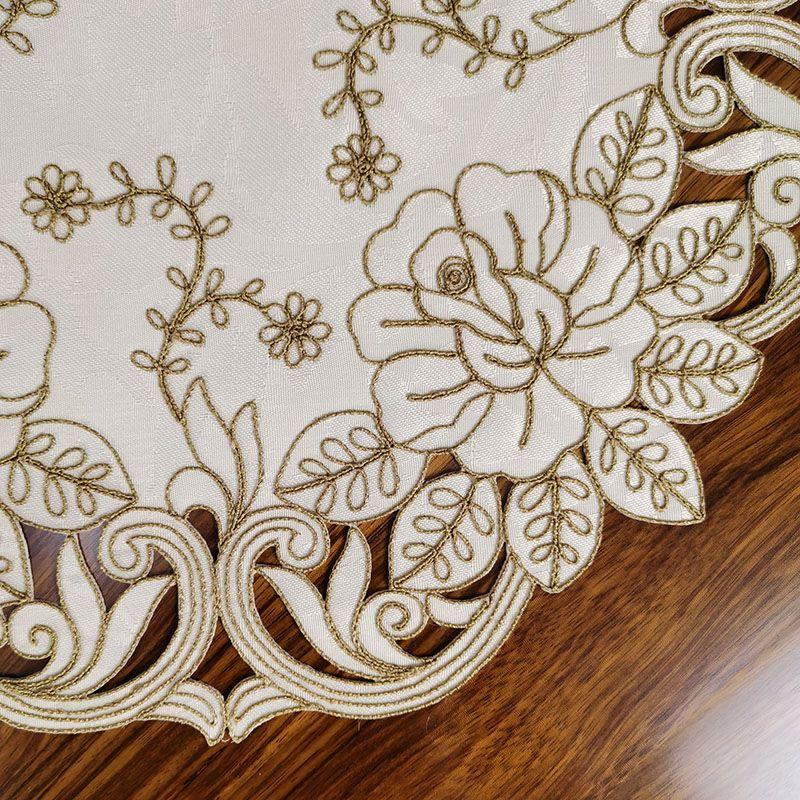 

Минималистичная оригинальная ручная работа из ткани в европейском пасторальном стиле с вышивкой Beige + Lemon Tea 15cm circle