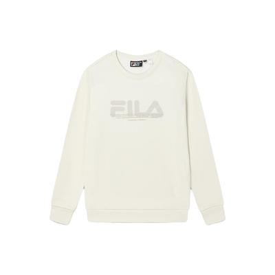Fila Φούτερ Casual με Στρογγυλή Λαιμόκοψη και Τυπωμένο Λογότυπο Γράμμα Ανδρικό sweatshirt Μαλακό-Λευκό F11M349213F-IV