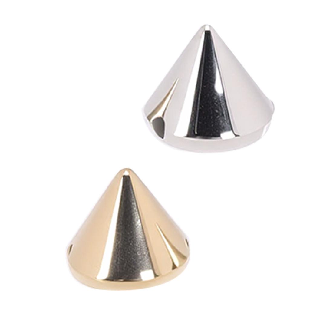 100PCS Conical Rivets Flat Back Cone Shaped Spike Studs for Clothing Decoration and Craft Projects 50 Gold 50 Silver 10x8mm